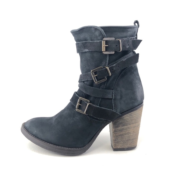 Steve Madden Shoes - Steve Madden Yale Black Leather Mid Boots 10 M